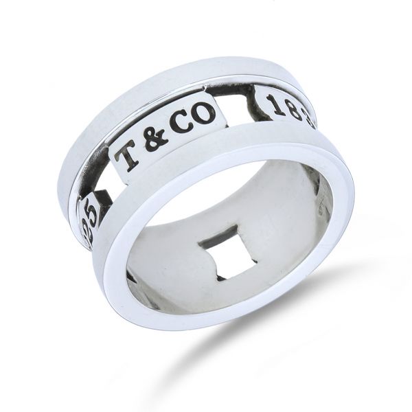 Tiffany & Co. Sterling Silver 1837 Tiffany Cut Out Band | Purple